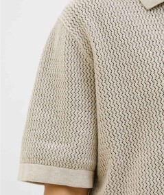 Polo tosta algodón suave manga corta