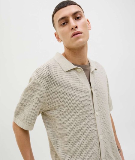 Polo color tosta hombre Jack & Jones manga corta