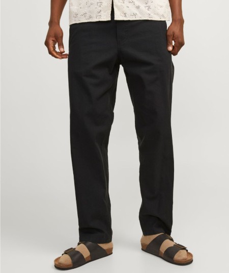 Pantalón negro hombre Jack & Jones corte relaxed