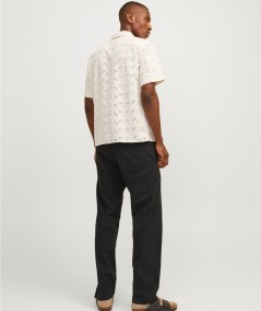 Pantalón negro casual con cintura elástica