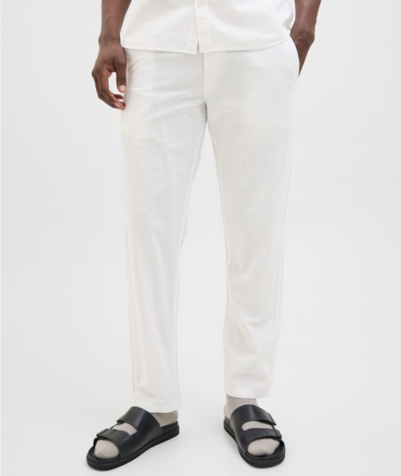 Pantalón blanco hombre Jack & Jones corte relaxed