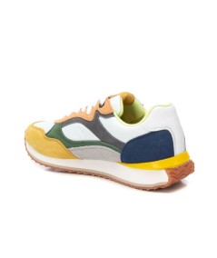 Zapatilla verde de piel para hombre estilo casual