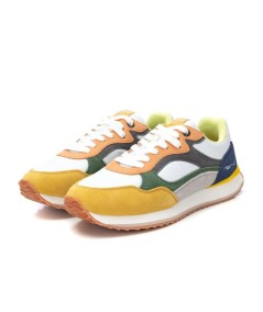 Zapatilla verde hombre con suela gruesa de goma