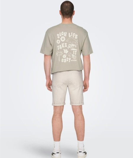 Shorts vaqueros ecru hombre Jack & Jones estilo verano en España