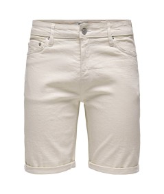 Pantalones cortos ecru hombre con bolsillos y cremallera España