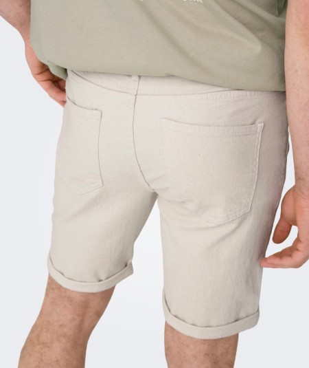 Shorts vaqueros ecru hombre Jack & Jones estilo verano en España