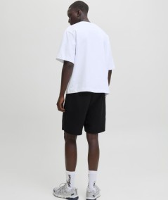 Bermudas negras hombre cintura elástica y cordón ajustable España