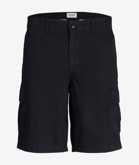 Bermudas cargo negras hombre algodón 100% cómodas España