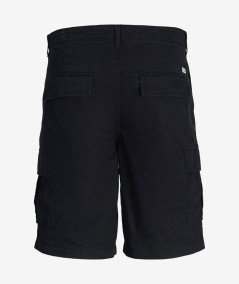 Shorts cargo negros hombre con bolsillos laterales y cremallera España