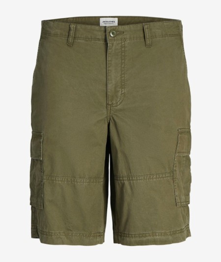 Shorts cargo kaki hombre Jack & Jones con bolsillos España