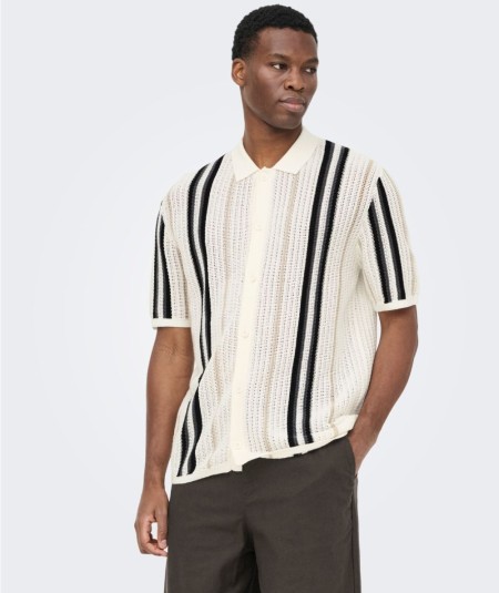 Jersey polo crudo hombre Only & Sons manga corta España