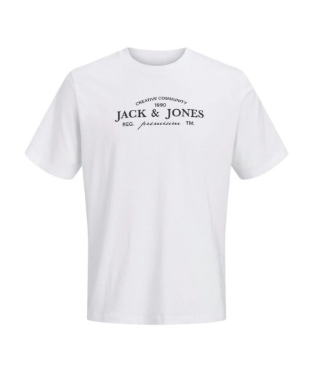 Camiseta blanca hombre Jack & Jones algodón orgánico España