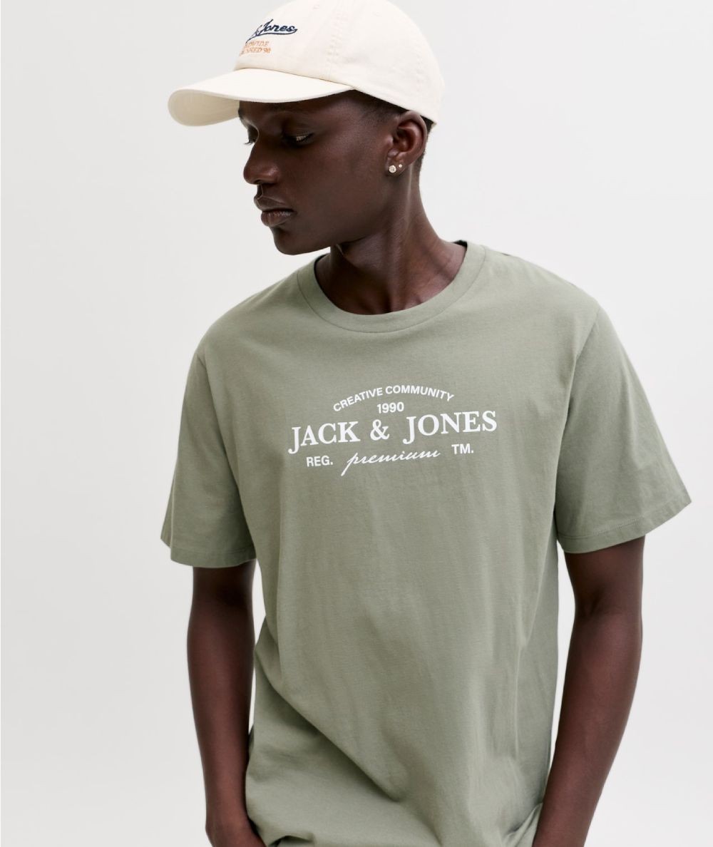 Camiseta kaki hombre Jack & Jones algodón orgánico España