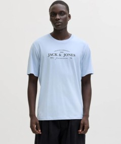 Camiseta azul hombre Jack & Jones algodón orgánico España