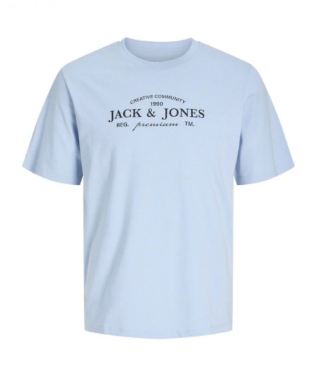 Camiseta azul hombre Jack & Jones algodón orgánico España