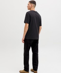 Camiseta negra hombre Jack & Jones algodón orgánico España