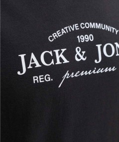 Camiseta negra hombre con estampado frontal España