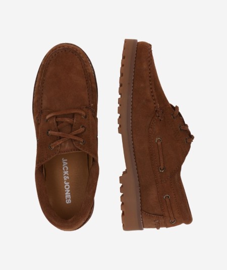 Zapatos coñac hombre Jack & Jones modelo 12285236 de cuero España