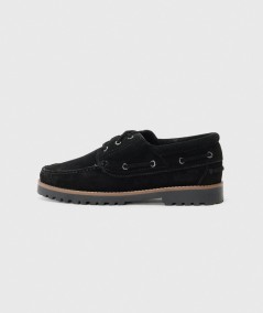 Zapatos negros hombre Jack & Jones modelo 12285236 de cuero España
