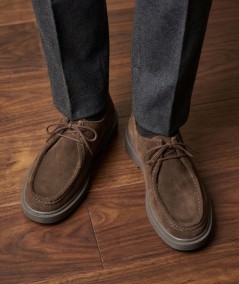Zapatos marrón hombre piel auténtica estilo moderno España