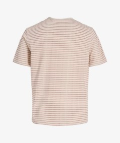 Camiseta beige hombre cuello redondo manga corta cómoda España