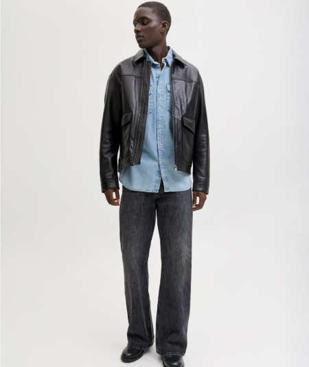 Camisa vaquera light blue hombre Jack & Jones modelo 12289219 slim fit España