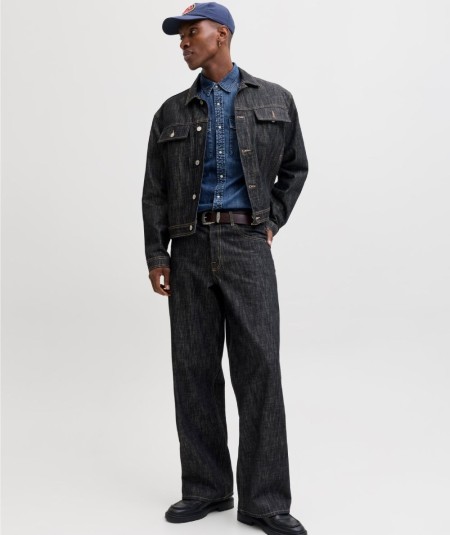 Camisa vaquera mid blue hombre Jack & Jones modelo 12289219 slim fit España