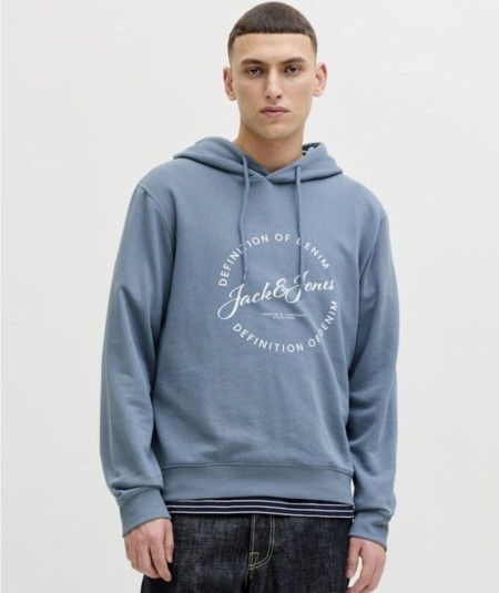 Sudadera azul hombre Jack & Jones modelo 12288378 con capucha España