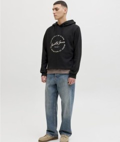 Sudadera negra hombre tejido ligero y cálido España