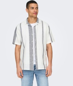 Camisa crudo hombre Only & Sons modelo 22026109 cuello cubano España