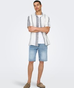 Camisa cubana crudo hombre estilo casual moderno España