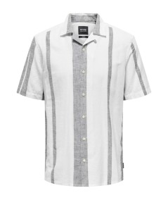 Camisa crudo hombre tejido lino y algodón transpirable España