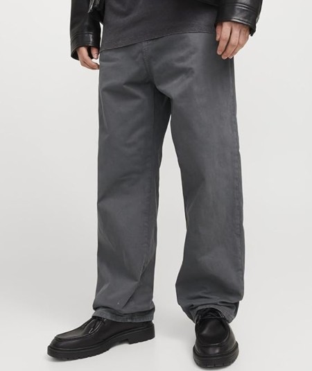 Pantalón gris hombre Jack & Jones modelo 12270838 pierna ancha España