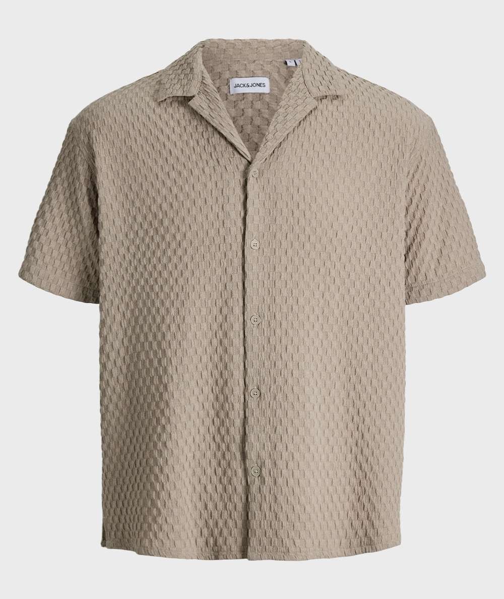Camisa string hombre Jack & Jones tejido seersucker verano España
