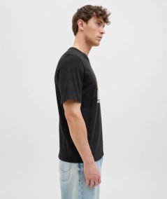 Camiseta negra hombre manga corta algodón cómodo España