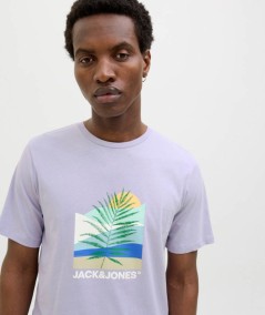 Camiseta malva hombre manga corta algodón cómodo España