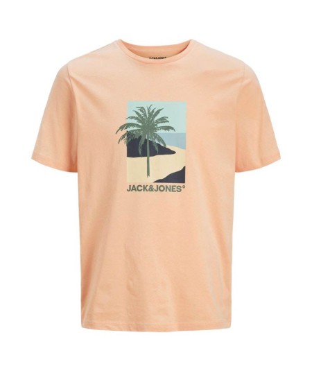 Camiseta peach hombre Jack & Jones Barbados Tee 12269416 estampada España