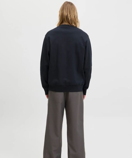 Sudadera negra hombre Jack & Jones modelo 12261386 cuello redondo España