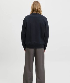 Sudadera negra hombre estampado suave estilo casual España