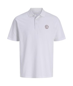 Polo blanco hombre Jack & Jones modelo 12288108 cuello mandarín España