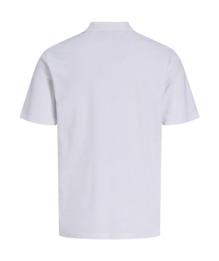 Polo blanco hombre Jack & Jones modelo 12288108 cuello mandarín España