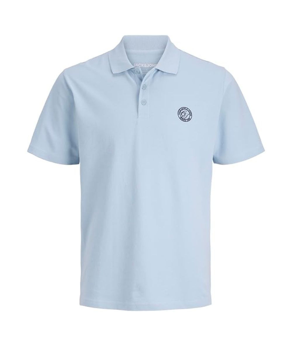 Polo azul hombre Jack & Jones modelo 12288108 cuello mandarín España