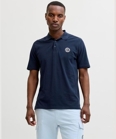Polo azul marino hombre Jack & Jones modelo 12288108 cuello mandarín España
