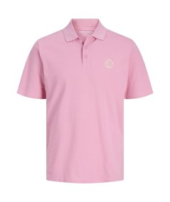 Polo rosa hombre Jack & Jones modelo 12288108 cuello mandarín España