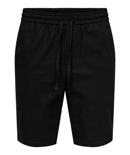 Shorts negros hombre Only & Sons modelo 22024967 algodón y lino España