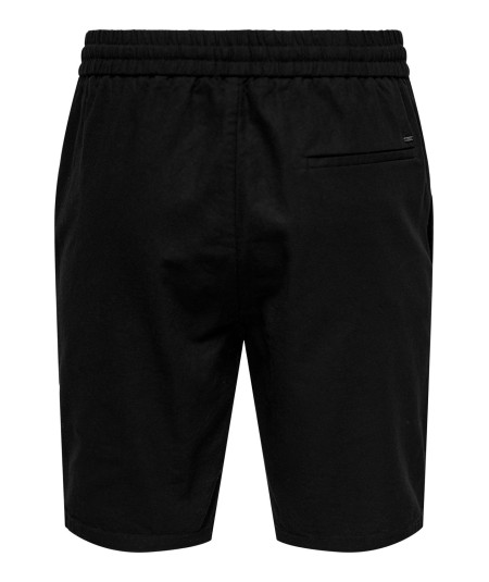 Shorts negros hombre Only & Sons modelo 22024967 algodón y lino España