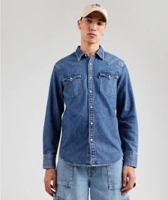 Camisa denim hombre efecto lavado estilo casual España