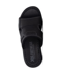 Sandalias negras hombre material vegano imitación piel España