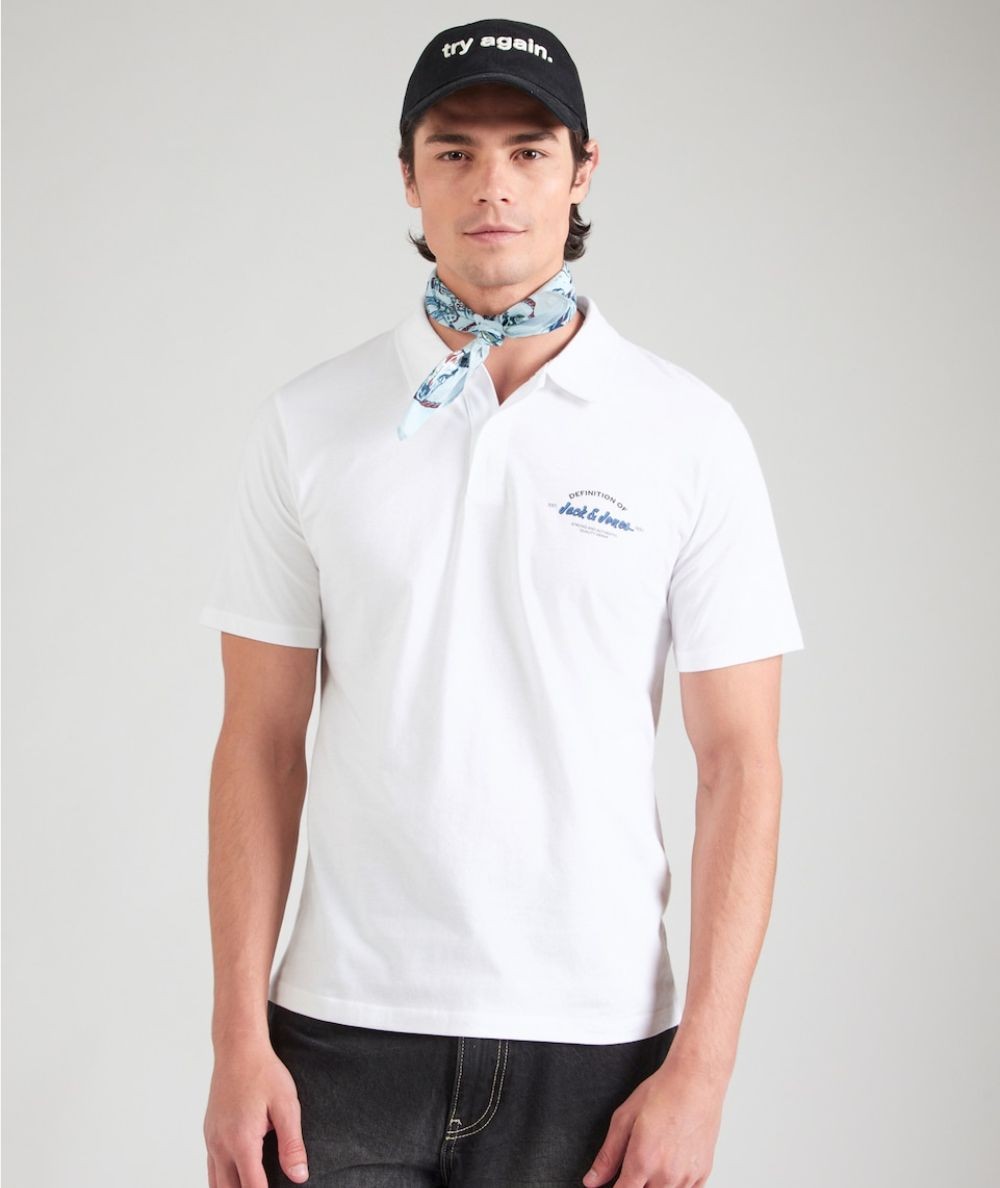 Polo Hombre Jack & Jones Algodón Logo Casual  12288118