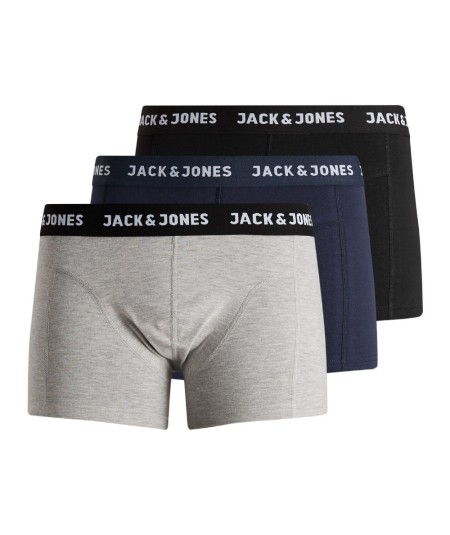 Pack 3 Bóxers Hombre Jack & Jones Algodón Elástico  12160750